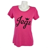 JEGS Juniors Fuchsia Tri Blend T-Shirt