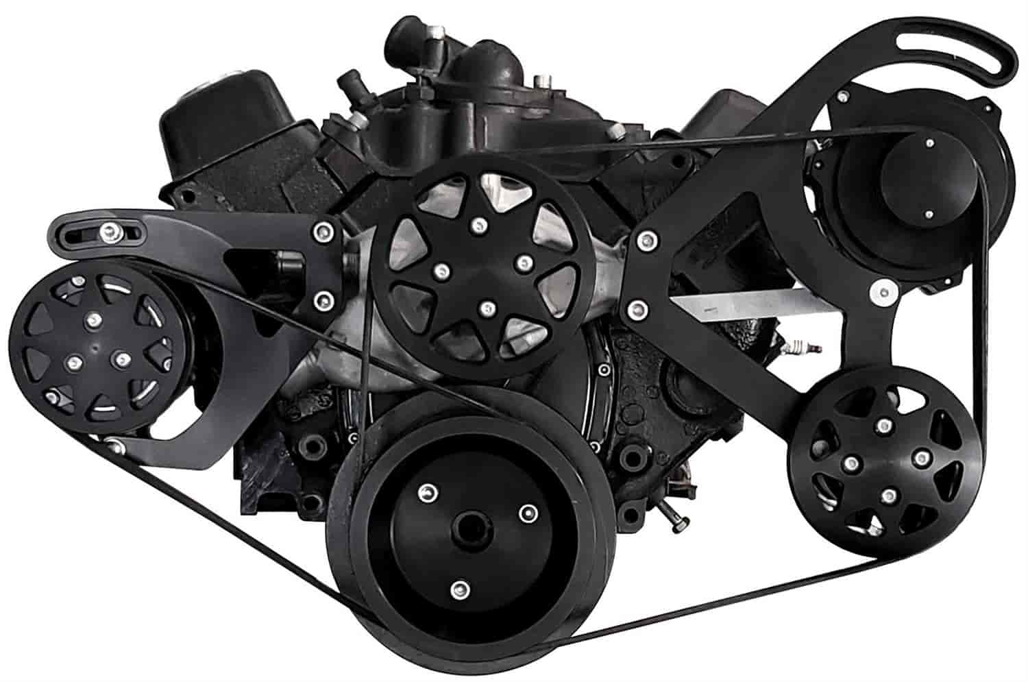 Serpentine Conversion Kit for Small Block Chevy [Black
