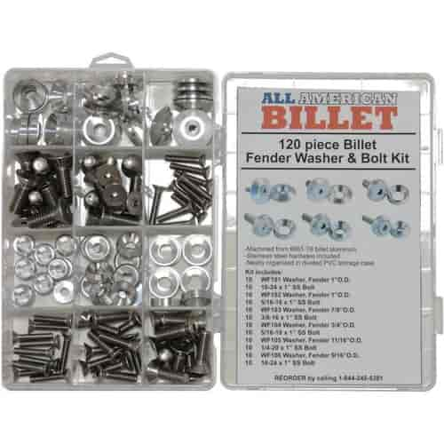 Aluminum Fender Washer & Stainless Steel Bolt Kit