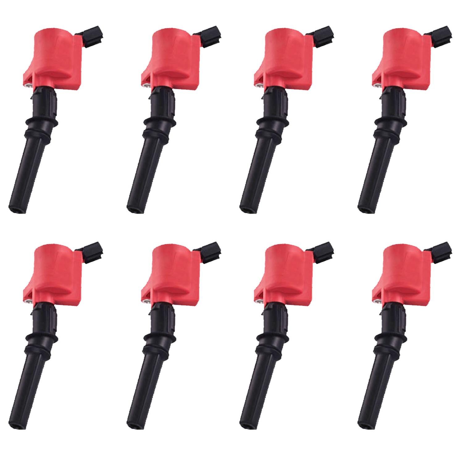 High-Performance Ignition Coils for 1998-2008 Ford F-150/E-150/Expedition [Red]