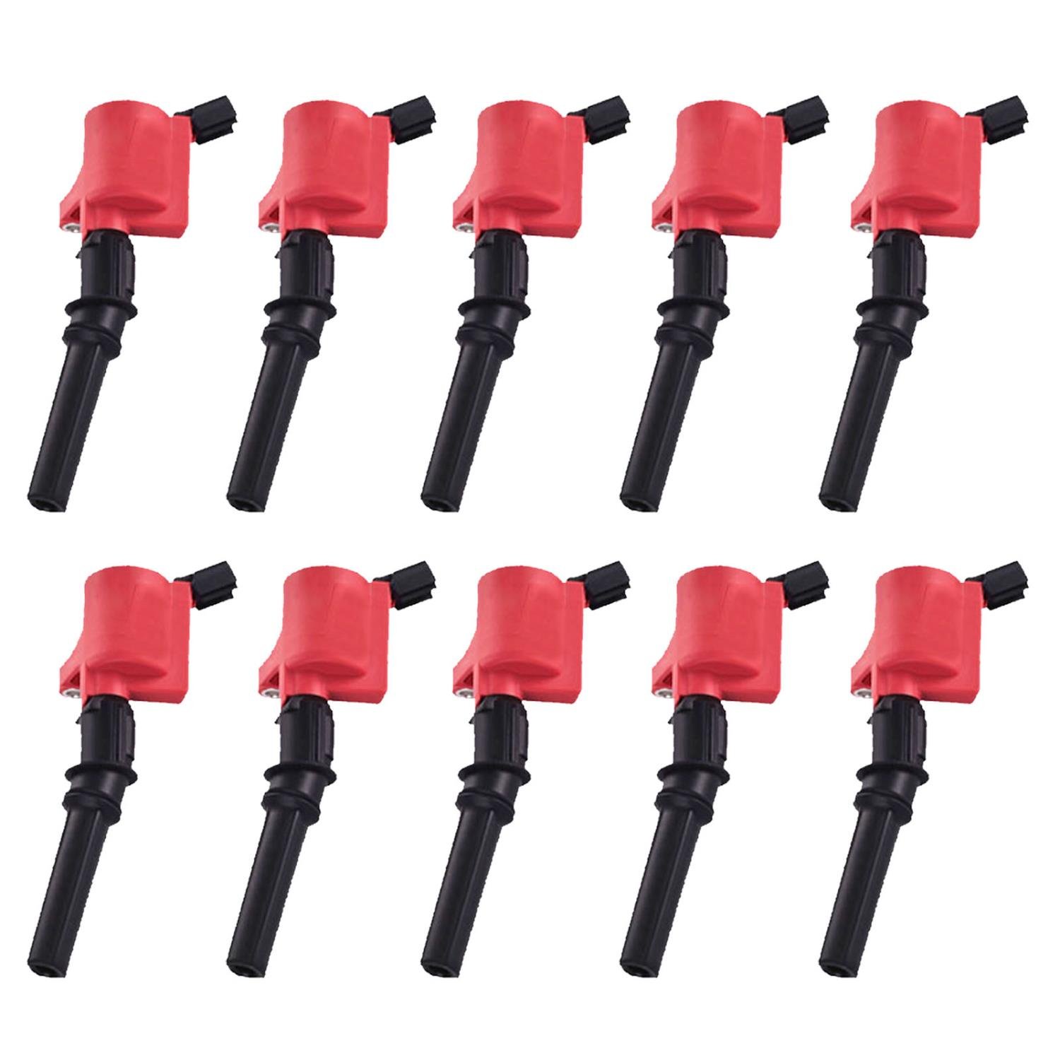 High-Performance Ignition Coils for 1998-2008 Ford F-150/E-150/Expedition [Red]