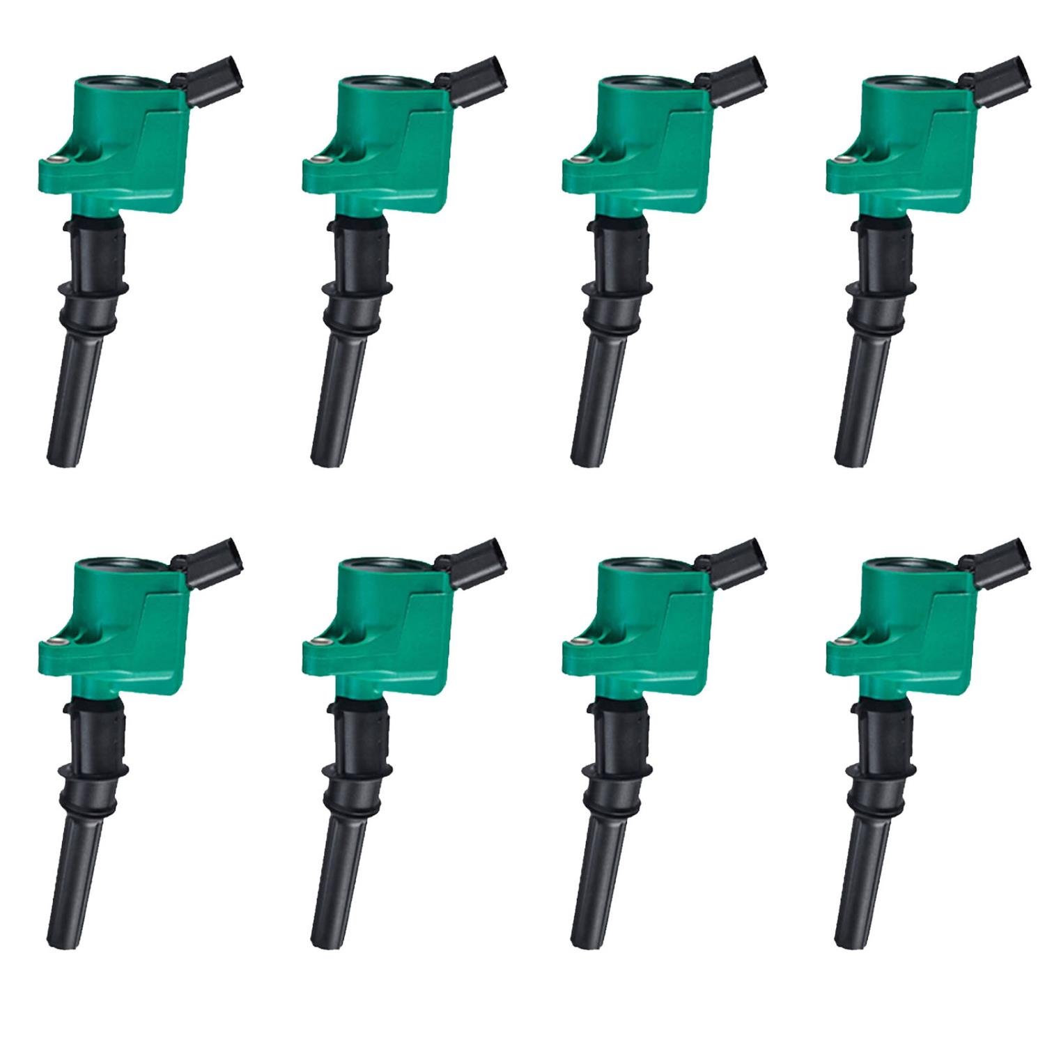High-Performance Ignition Coils for 1998-2008 Ford F-150/E-150/Expedition [Green]
