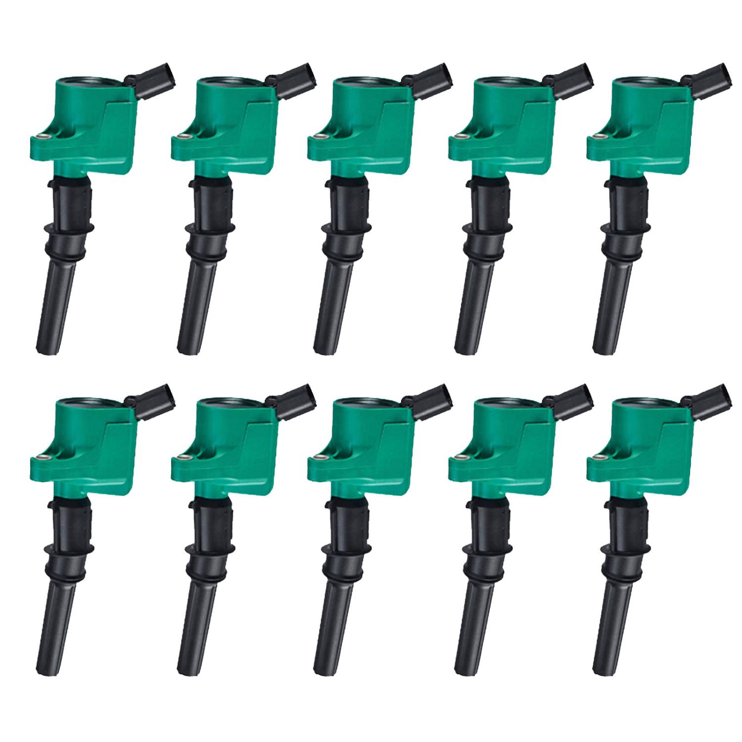 High-Performance Ignition Coils for 1998-2008 Ford F-150/E-150/Expedition [Green]