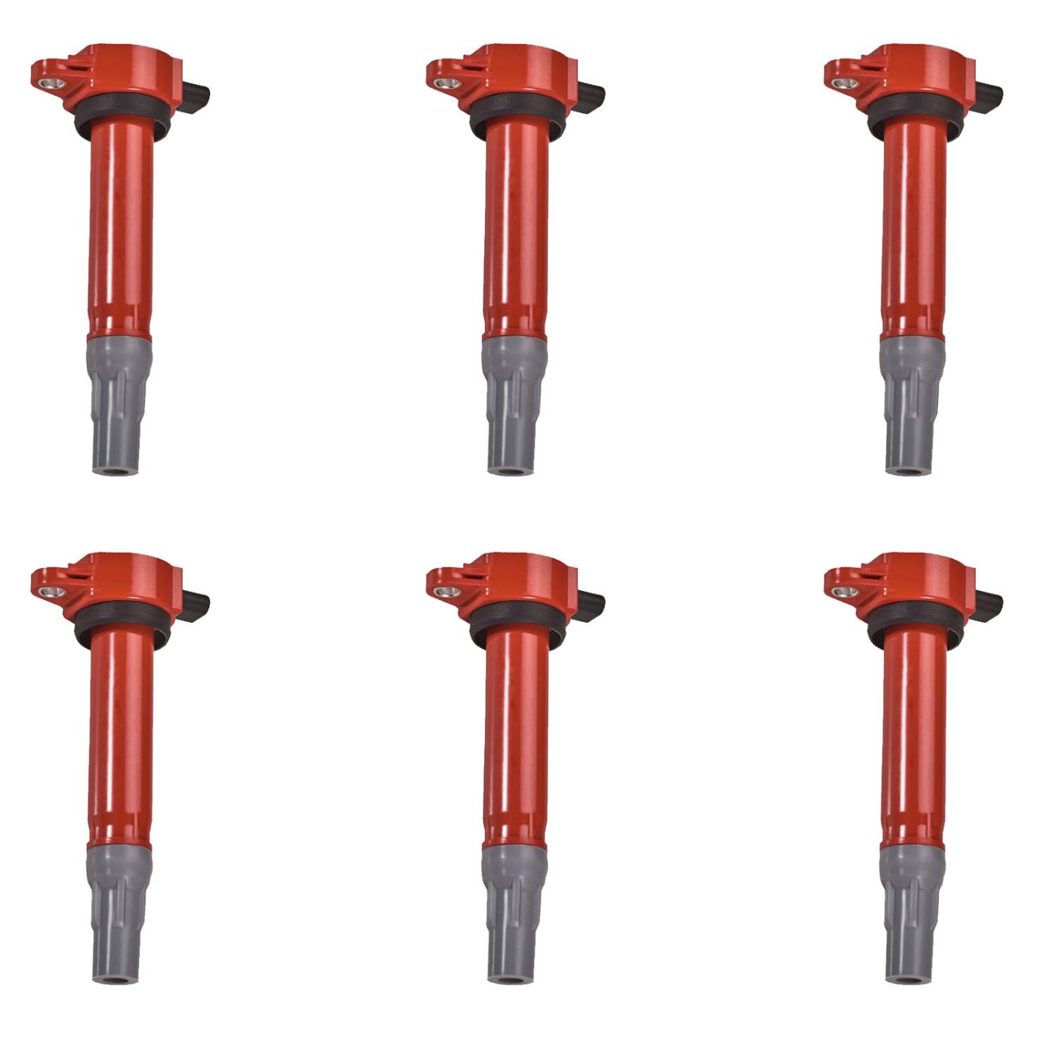 High-Performance Ignition Coils for 2006-2010 Chrysler/Dodge 4.0L/2.7L/3.5L [Red]