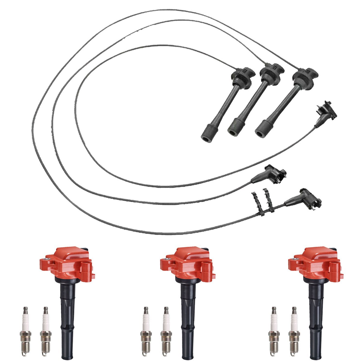 High-Performance Ignition Coil, Spark Plug, and Spark Plug Wire Kit for Toyota Tacoma 3.4L