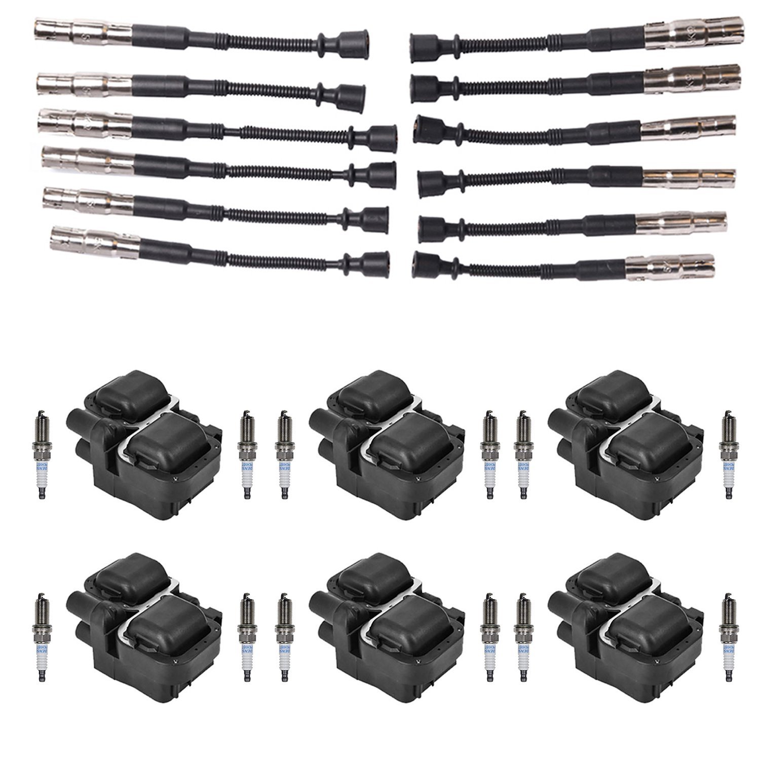 OE Replacement Ignition Coil, Spark Plug, and Spark Plug Wire Kit, Mercedes-Benz C/CL/CLK/ML Class