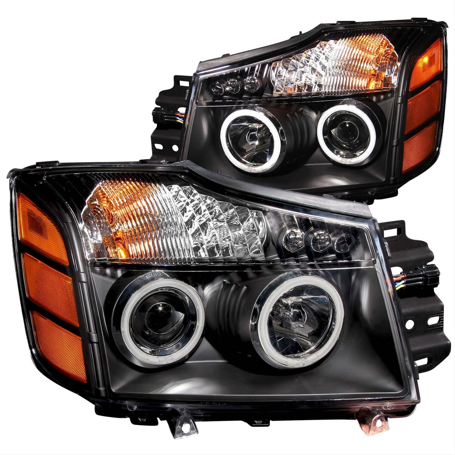 Black Housing Headlights 2004-2007 for Nissan Armada/Titan