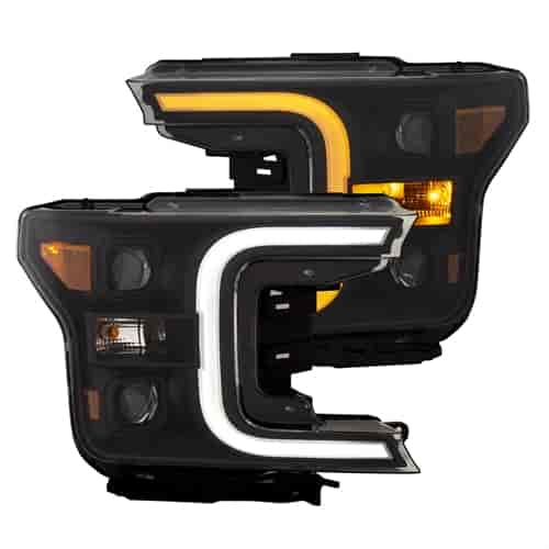 Black Housing Headlights for 2018-2019 Ford F-150