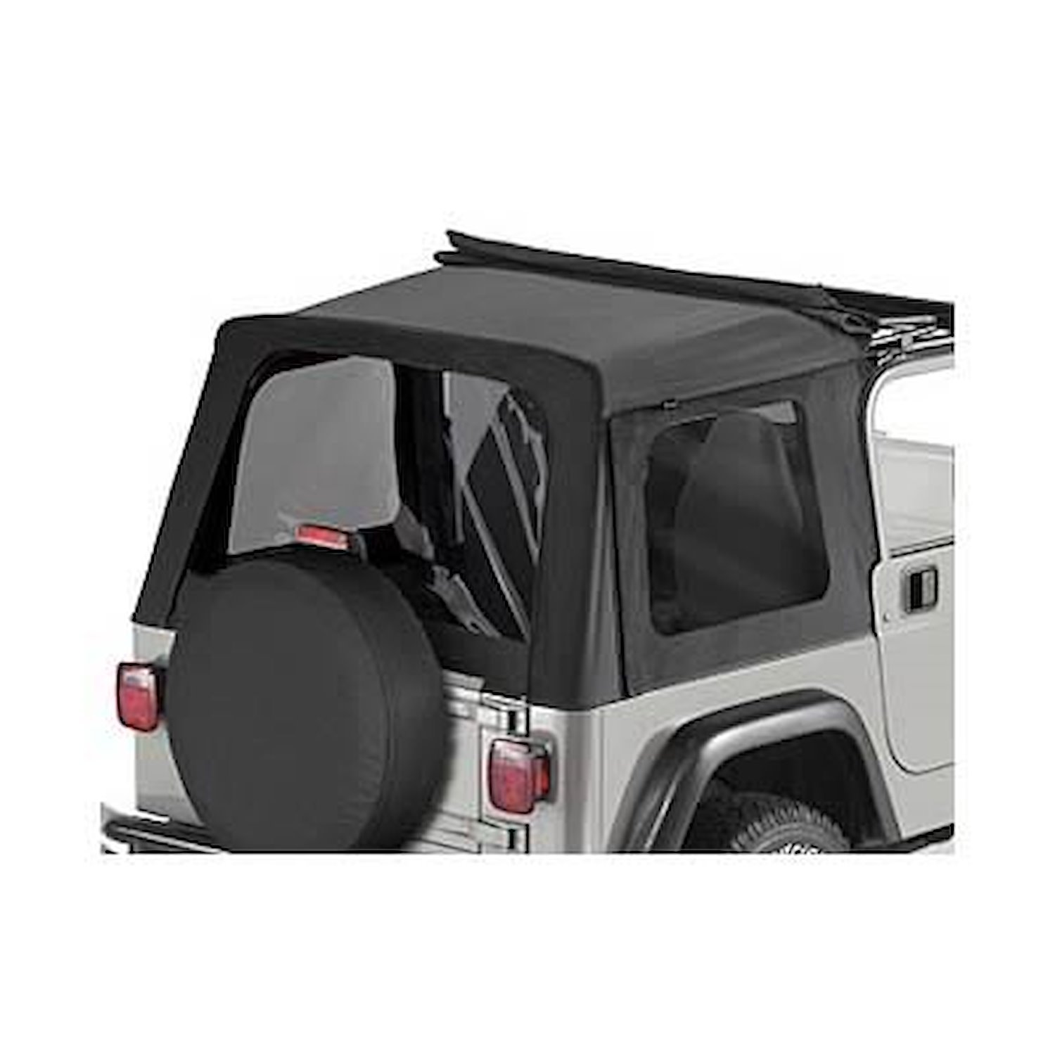 Window Replacement Set, Black Denim, Incl. 2 Side Windows And 1 Rear Window, Fits SunRider PN[51699/51719],