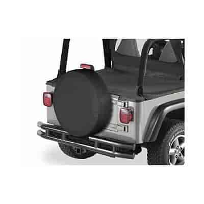 Spare Tire Cover, Black Denim, XX-Large, 33 in.