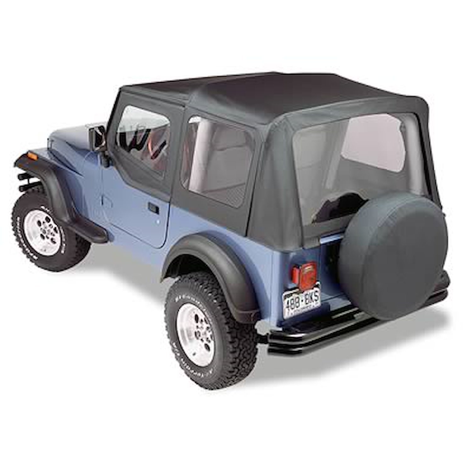 Replace-A-Top, Black, Clear Windows, Upper Door Skins Included,