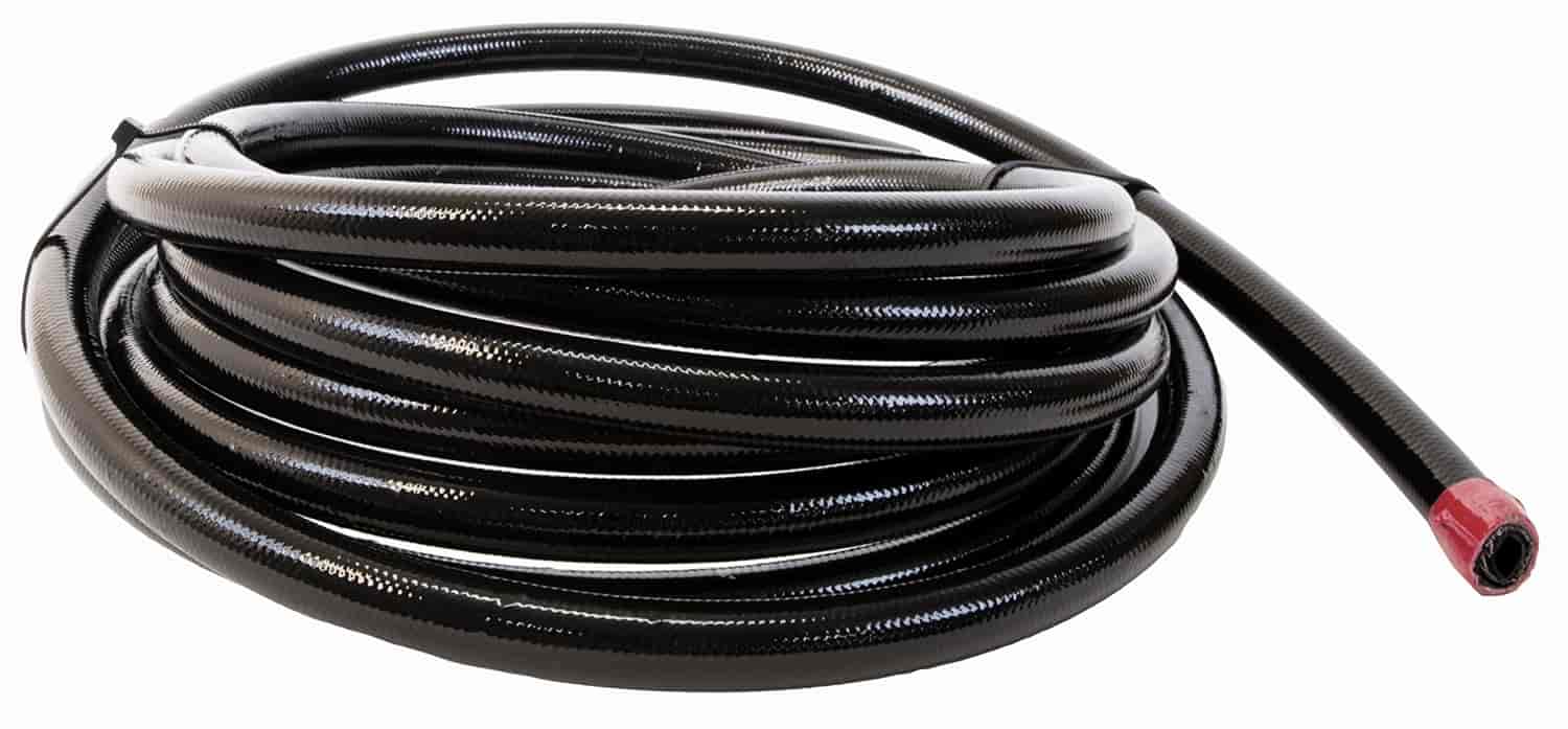 Braided Stainless Steel PTFE Fuel Hose w/Black Jacket -10 AN x 4 ft