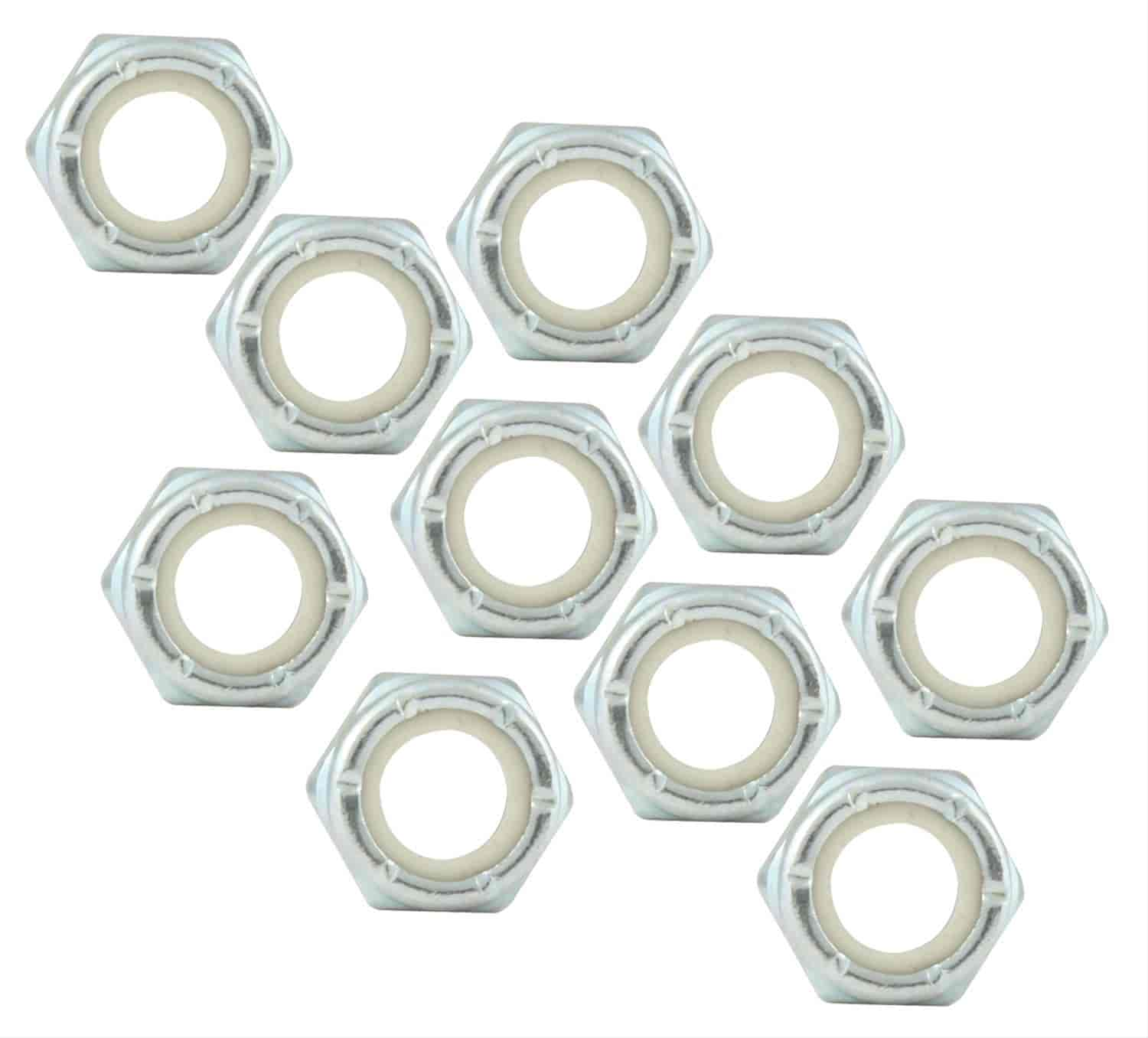 Fine Thread Hex Nuts Thin With Nylon Inserts 5/16"-24