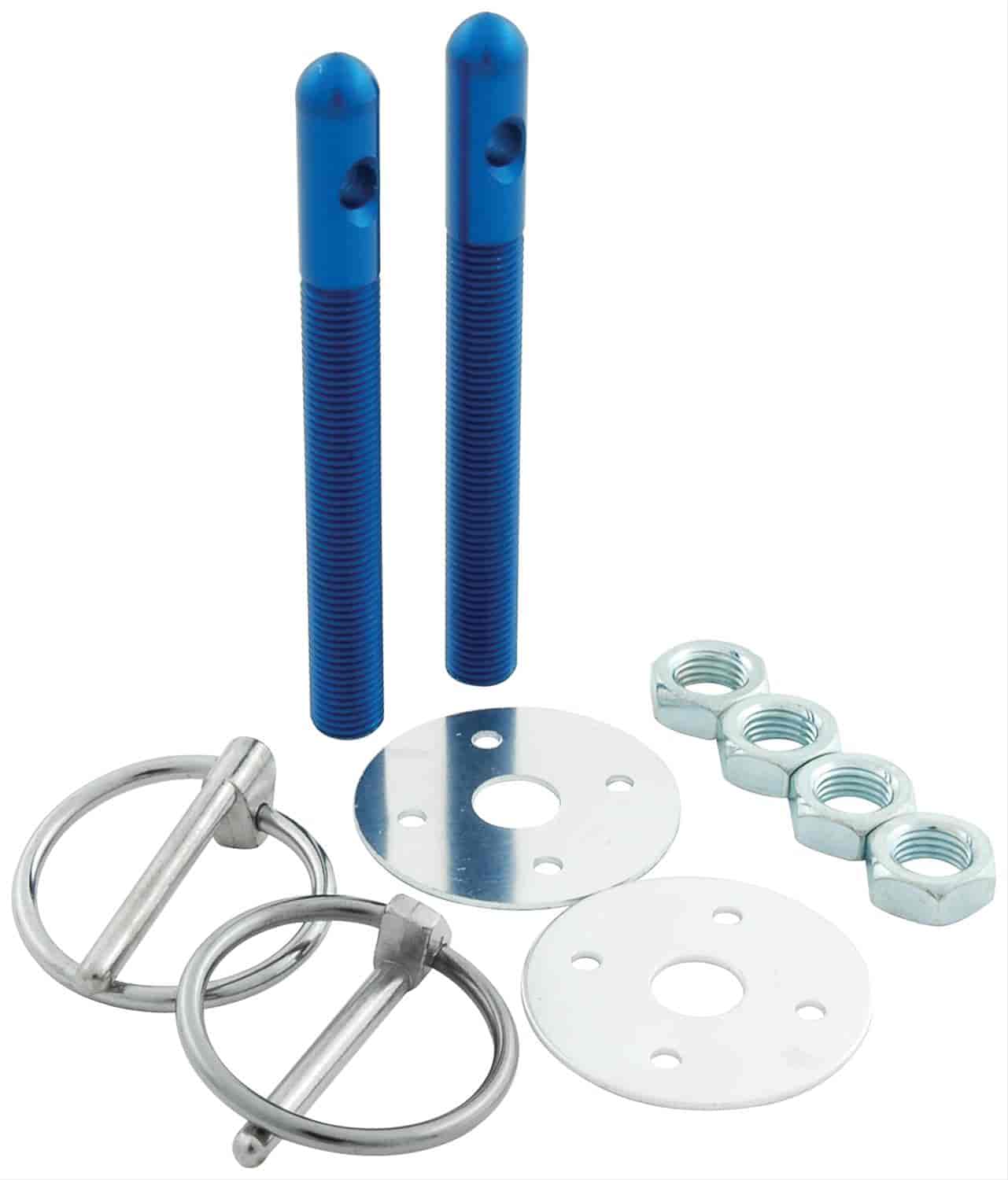 Aluminum Hood Pin Kit 3/8" Kit Blue