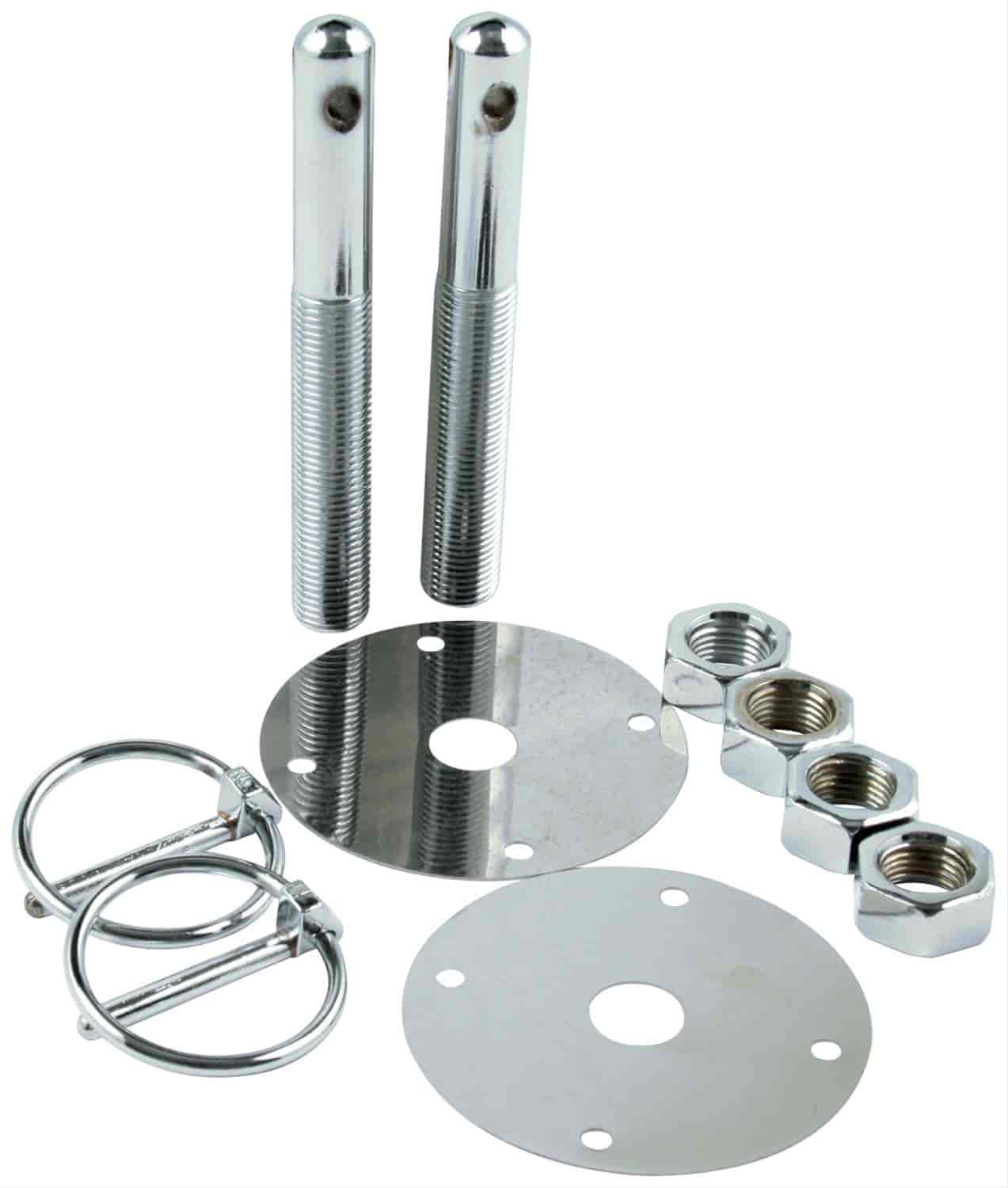 Chrome Steel Hood Pin Kit 3/16