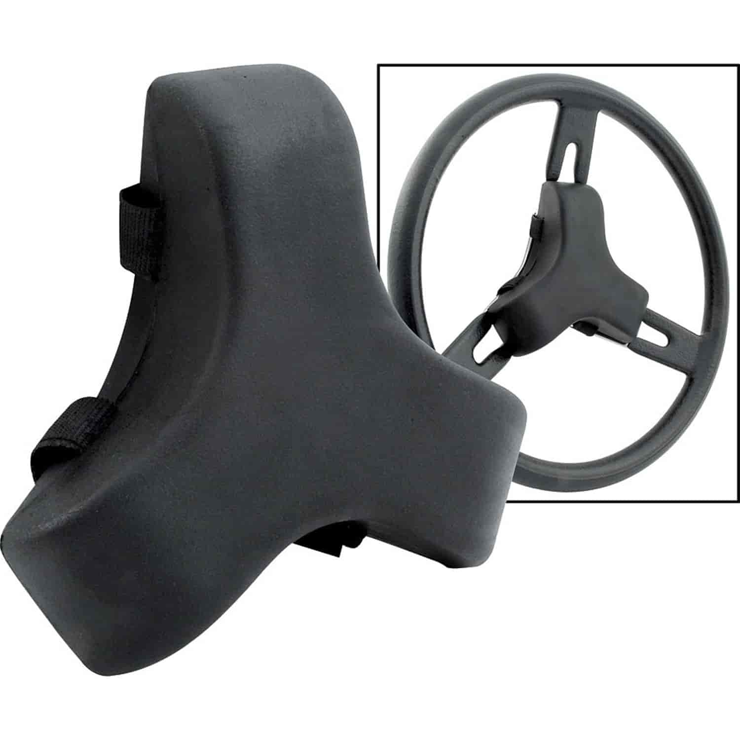 Dished Steering Wheel Pad Hook & Loop Straps