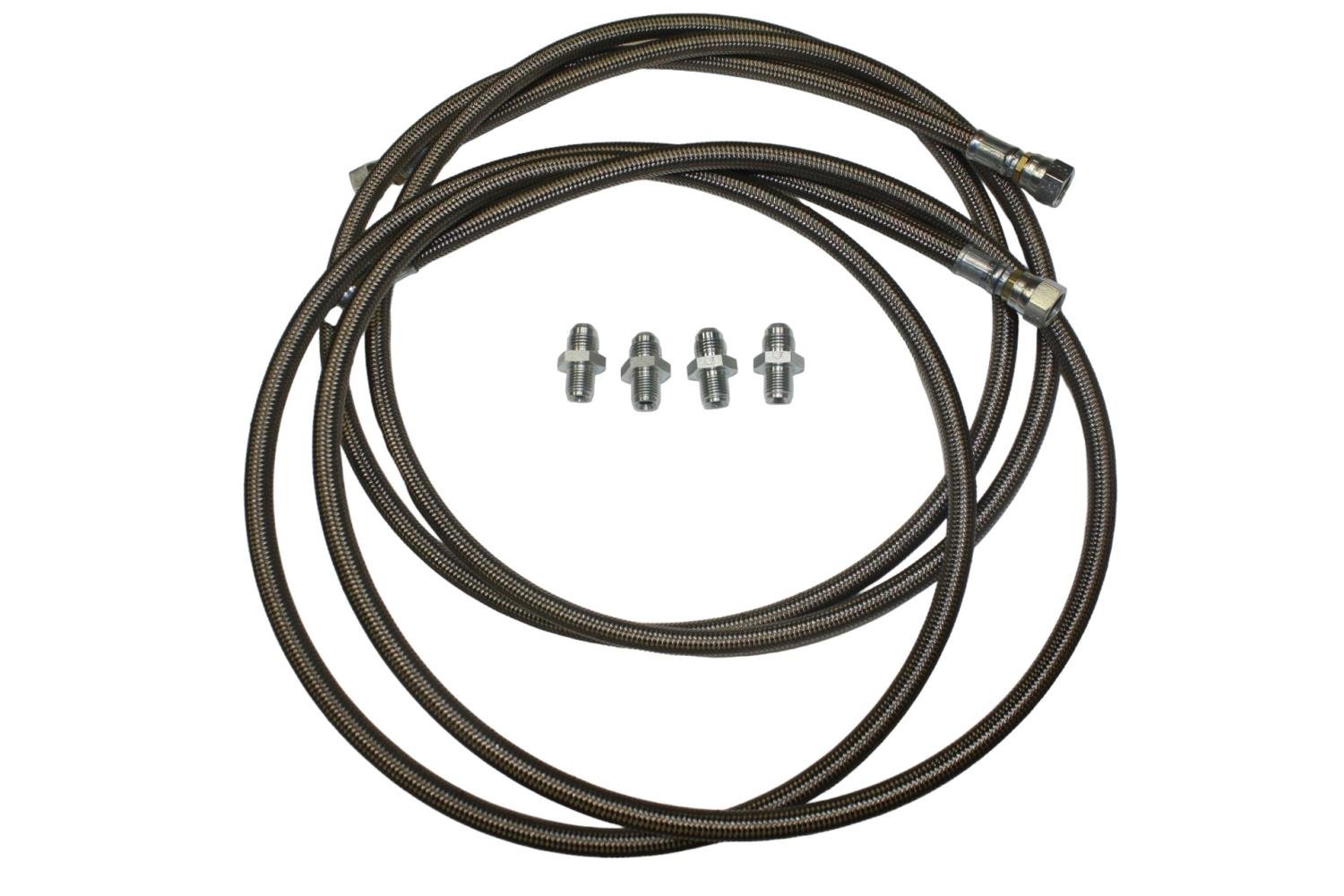 Advance Adapters 23-1501: Auto Transmission Cooler Lines, Fits TH350,  TH400, 700R Transmissions, 7 ft. Line/Hose, Pre Crimped Hose Ends, -6AN  Male Fittings, 5/16 in. Inverted Flare Adapters