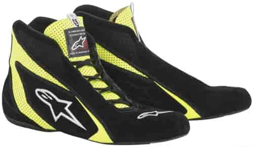 SP Shoe Black/Yellow SFI 3.3/5 Size 7