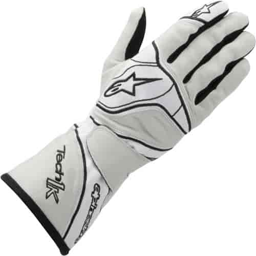 Tech 1-K Karting Gloves Cool Gray