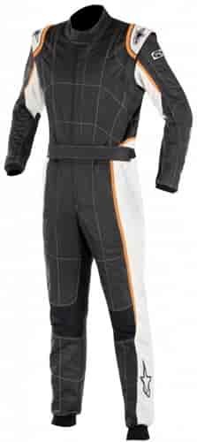 GP Tech Driving Suit Black/White/Orange SFI 3.2A/5 Size 48