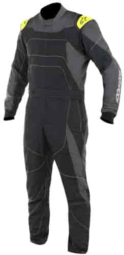 GP Race Driving Suit Black/Anthracite/Yellow SFI 3.2A/5 Size 48