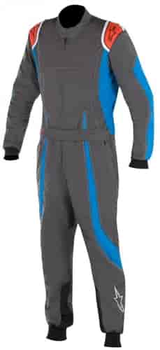 K-MX 9 Kart Suit Anthracite/Blue/Red Size 40