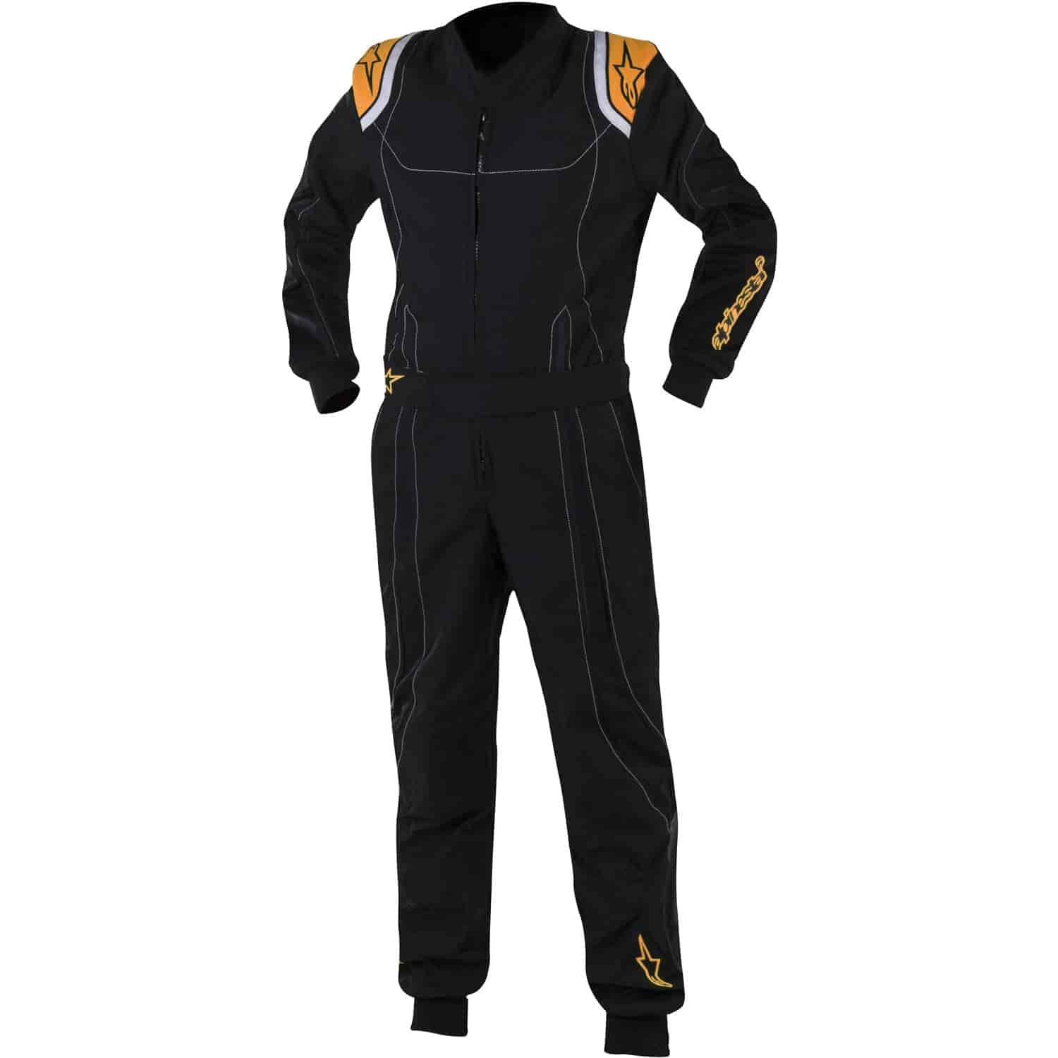 K-MX 9 Youth Kart Suit Black/Orange Fluorescent