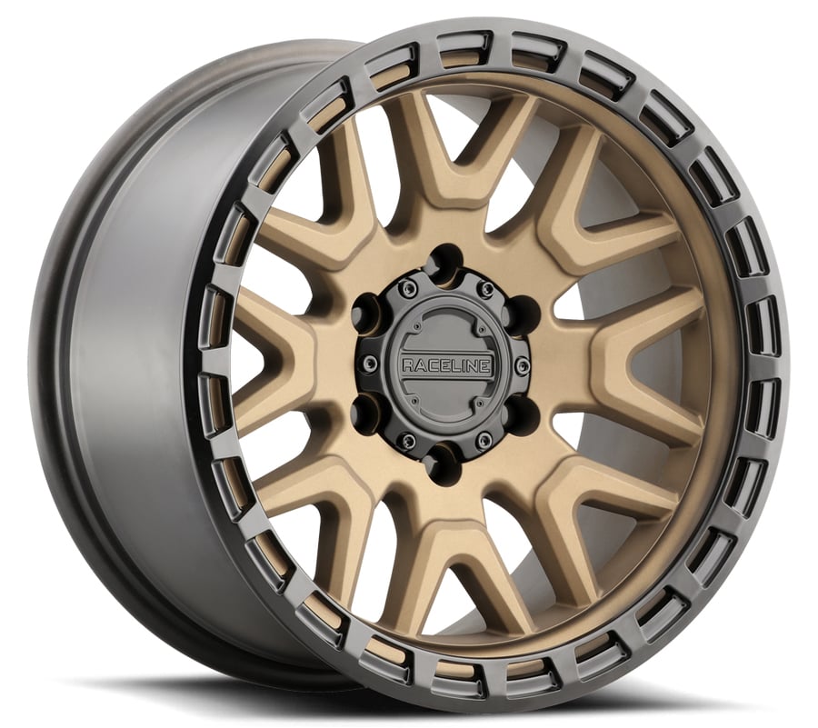 953BZ KRANK Wheel Size: 18 X 9" Bolt Pattern: 8X165.1 mm [Textured Bronze and Black Undercut Lip]