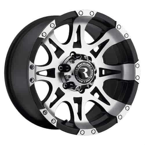 982 RAPTOR Wheel Size: 16 X 8" Bolt Pattern: 8X165.1 mm [Machined Face with Black Accents]