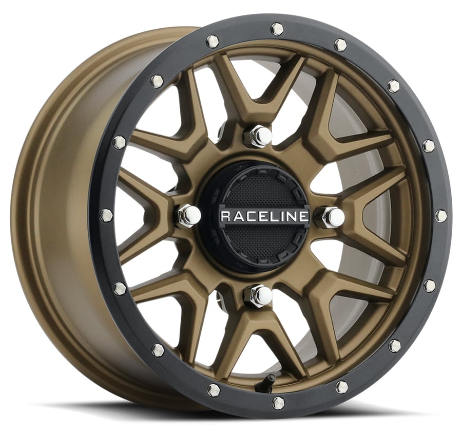 A94BZ KRANK Wheel Size: 14 X 7" Bolt Pattern: 4X156 mm [Bronze w/ Simulated Beadlock]