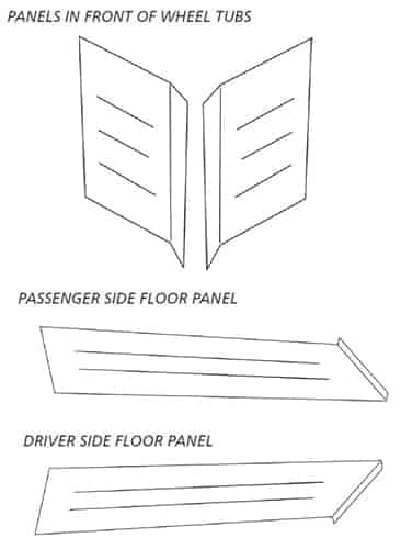 Aluminum Floor Panel Kit Ladder Bar Rear Suspension