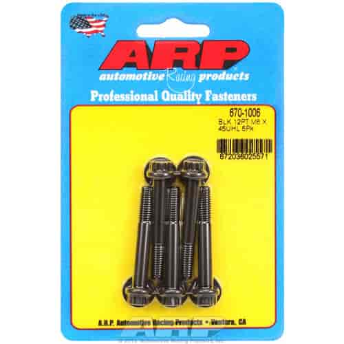 Black Oxide, M6 x 1.00, 45mm UHL, 12-point