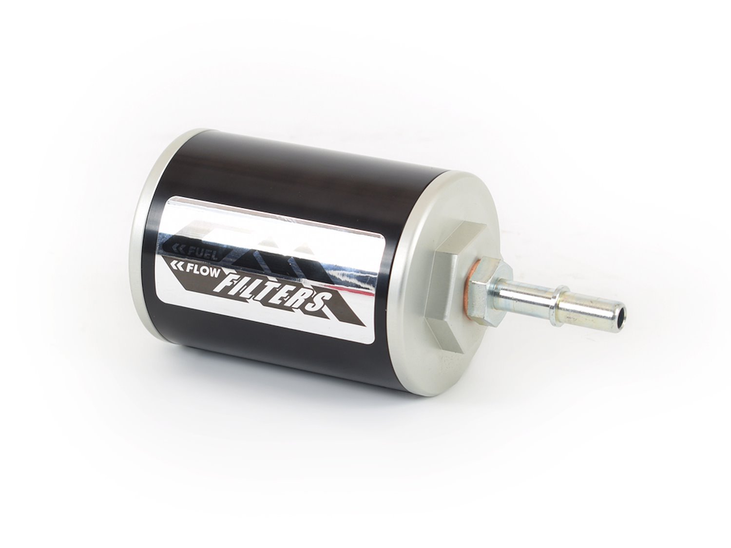 Inline EFI Fuel Filter - CM -15 GM, 4" Tube, 3/8" to 16mm Ports