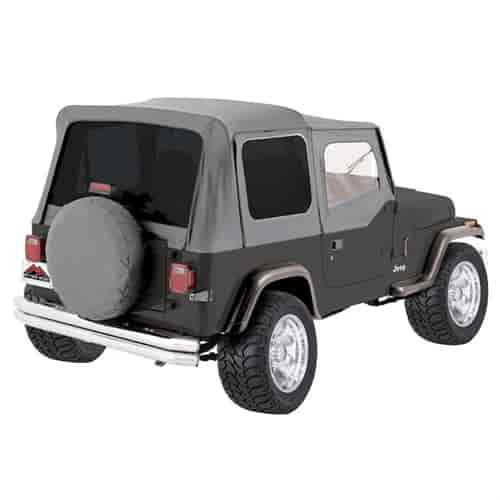 Grey Denim Complete Soft Top w/ Tinted Windows for 1987-1995 Jeep Wrangler YJ