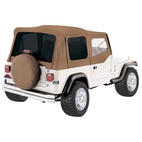 Spice Denim Complete Soft Top w/ Tinted Windows for 1987-1995 Jeep Wrangler YJ
