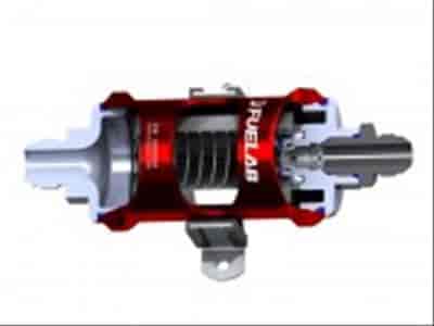 In-Line Fuel Filter Standard Length -12AN Inlet/-8AN Outlet 6 micron fiberglass element w/check valve