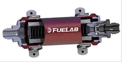 In-Line Fuel Filter Long Length -6AN Inlet/-10AN Outlet 40 micron stainless steel element w/check valve