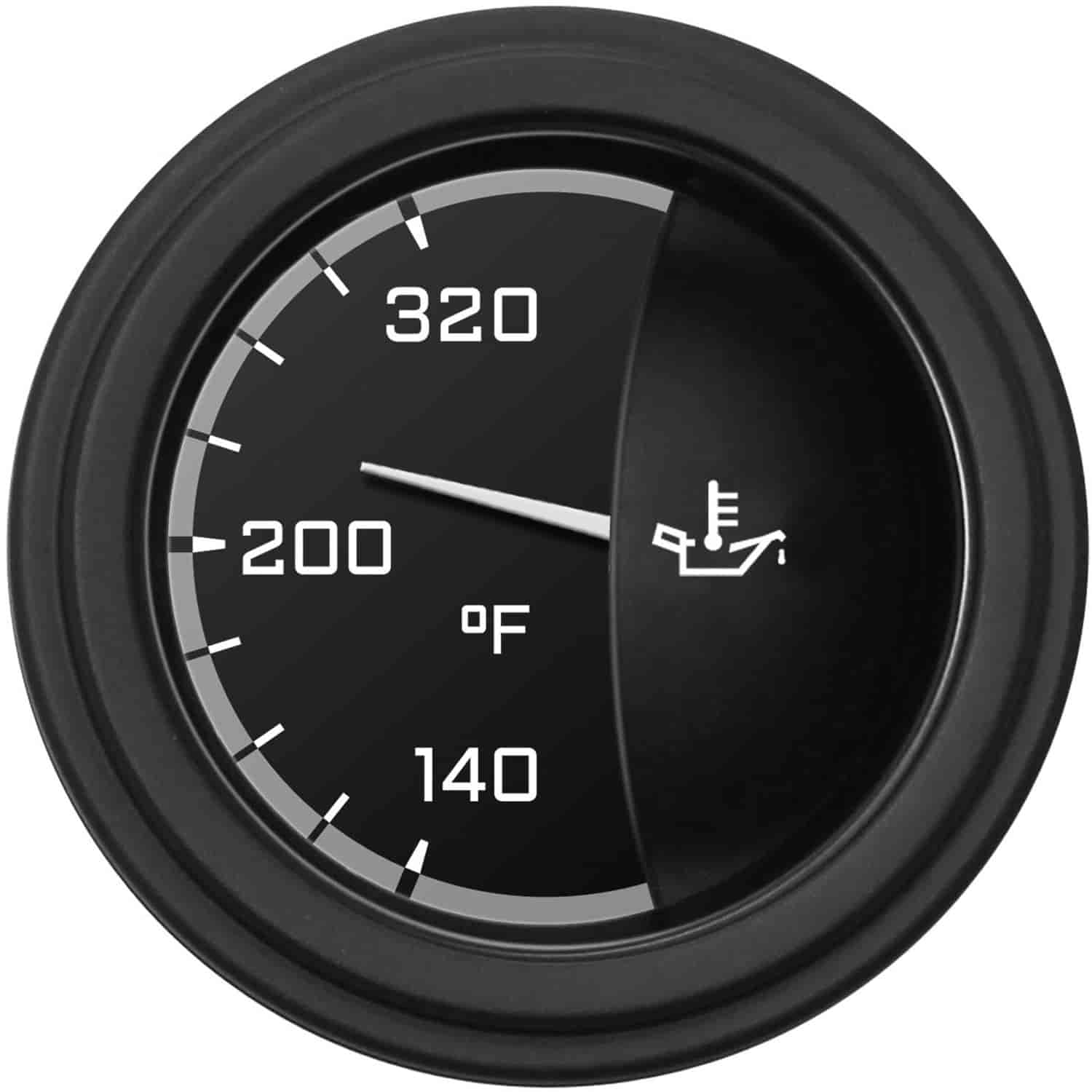 Gray AutoCross Series Oil Temperature Gauge 2-1/8" Electrical