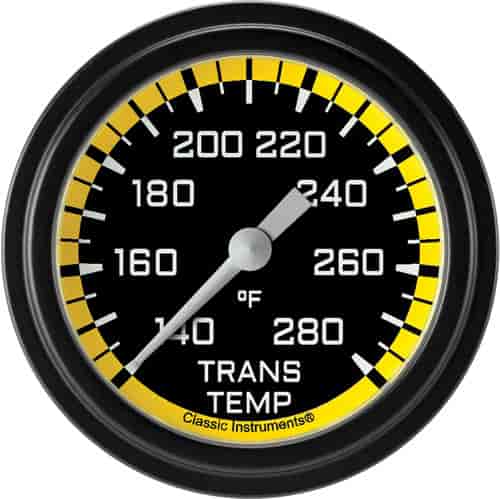 Autocross Yellow w/ Black Bezel 2 ? Trans Temp. Full Sweep