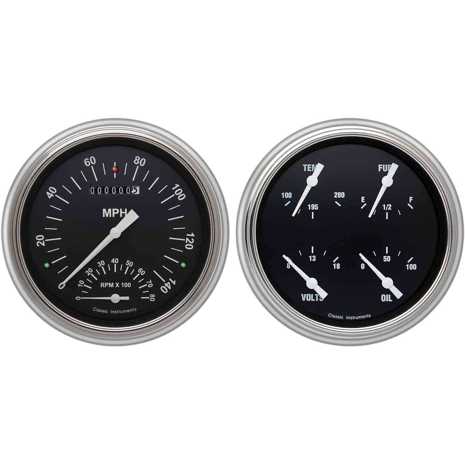 Hot Rod Series Gauge Package 1951-52 Chevy Car Includes: