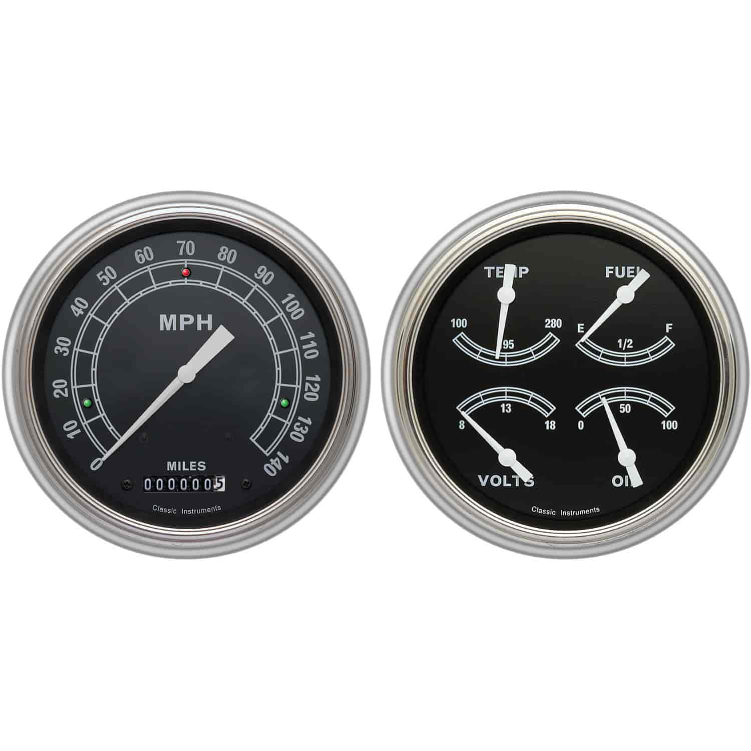 Traditional Series Gauge Package 1951-52 Chevy Car Includes: