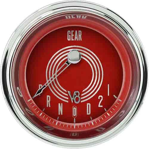 V8 Red Steelie Series Gear Indicator 2-1/8" Electrical