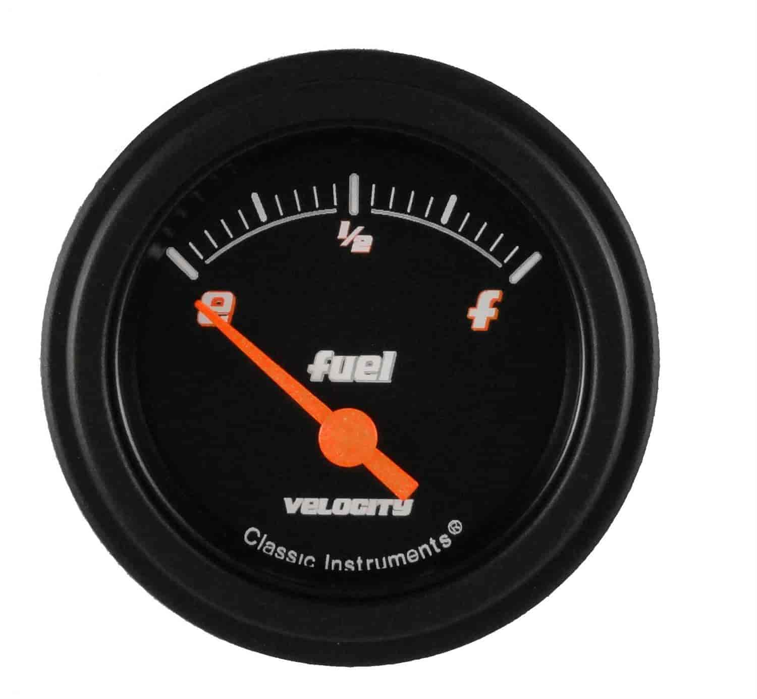 Velocity Black Series Fuel Gauge 2-1/8" Electrical