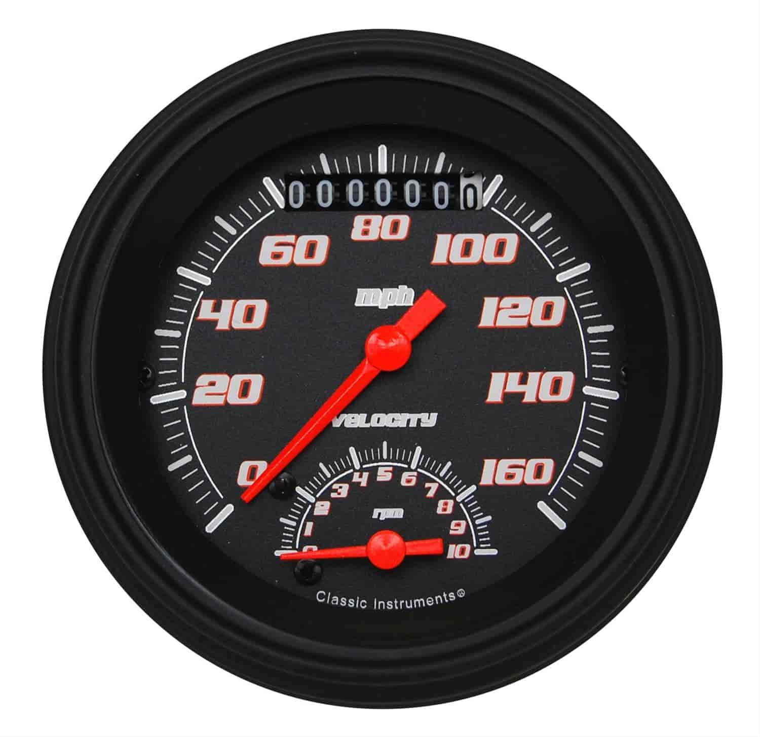 Ultimate Speedometer/Tachometer Combo Velocity Black Style