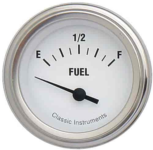 White Hot Series Fuel Gauge 2-1/8