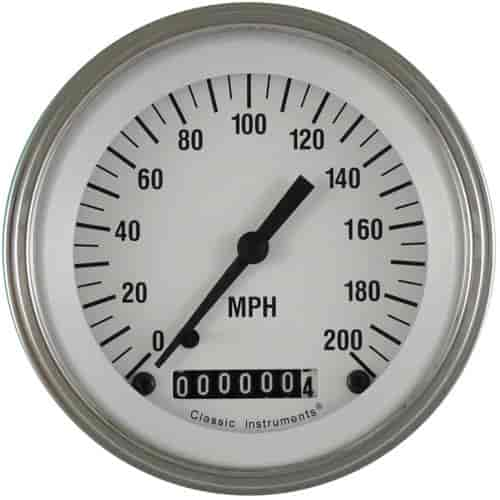 White Hot Series Speedometer 3-3/8