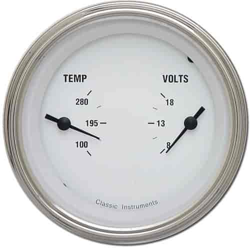 White Hot Series Dual Gauge 3-3/8" Electrical Includes: