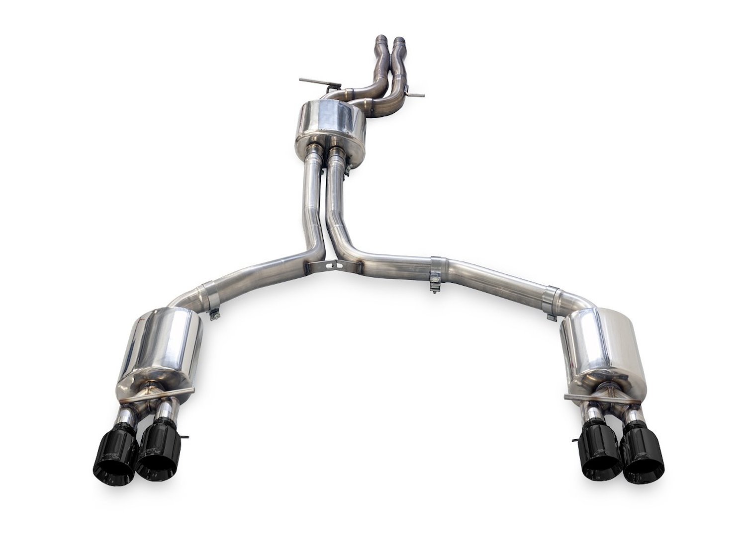 AWE Touring Edition Exhaust for Audi C7 A7 3.0T - Quad Outlet, Diamond Black Tips