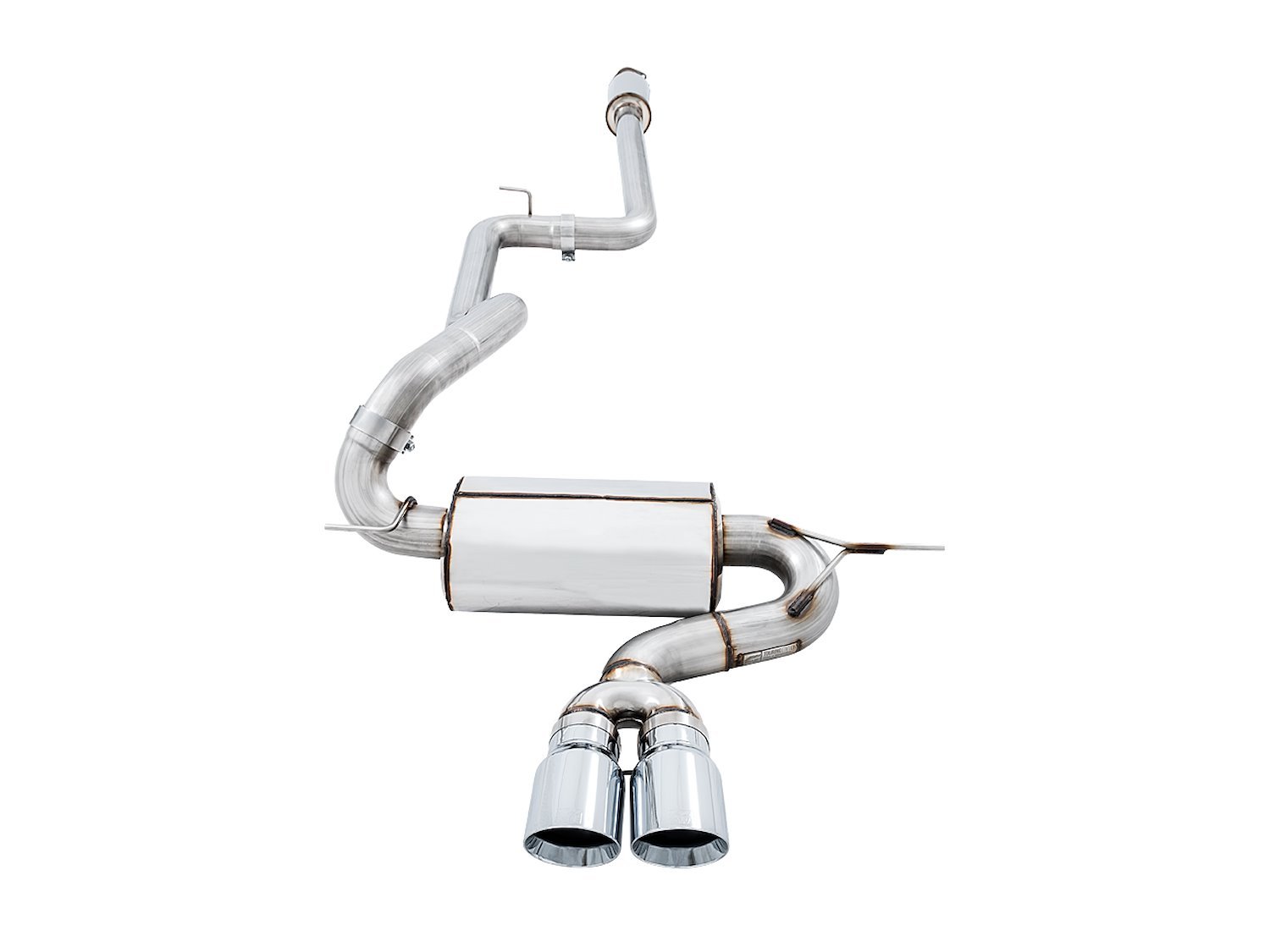 AWE Touring Edition Cat-back Exhaust for Ford Focus ST - Resonated - Chrome Silver Tips