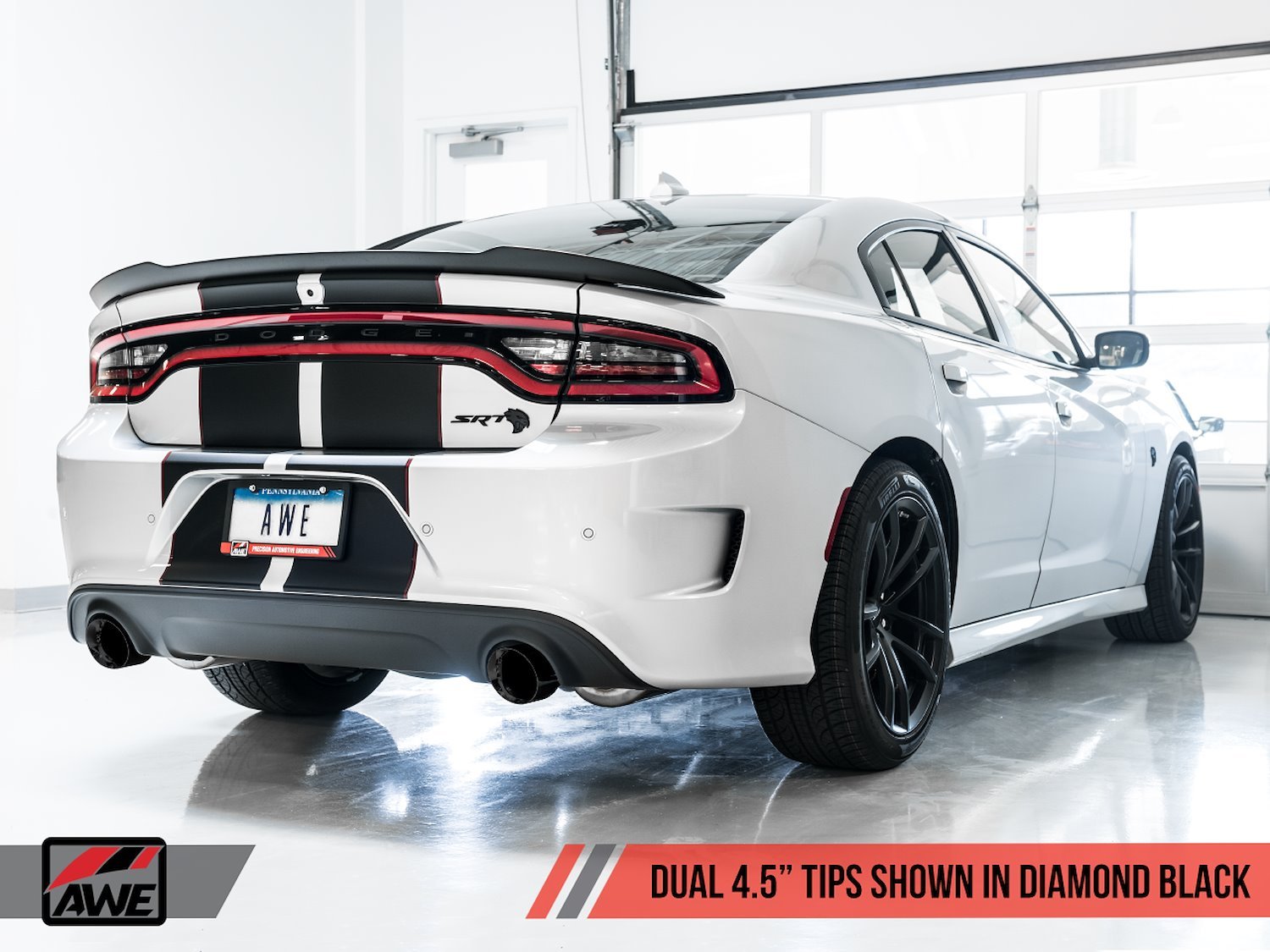 AWE Touring Edition Exhaust for 15+ Charger 6.4 / 6.2 SC - Non-Resonated - Chrome Silver Tips